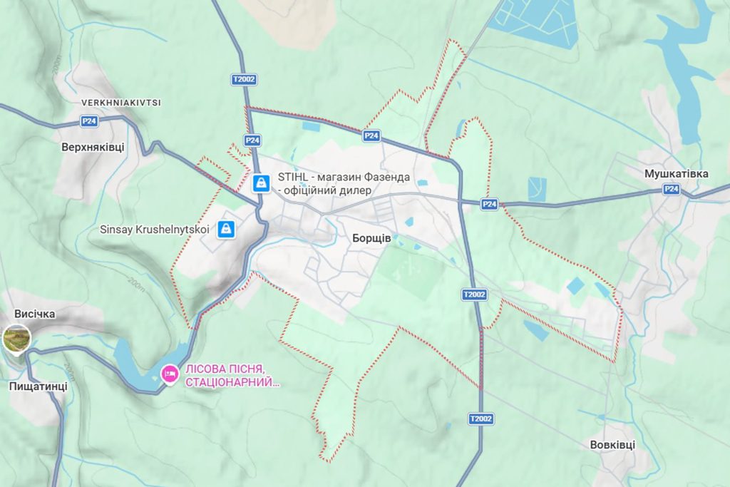 Реклама на білбордах у місті Борщів Тернопільскої області