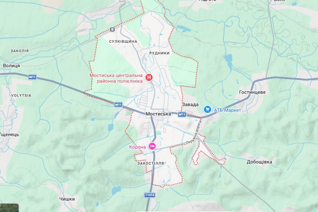 Реклама на білбордах у місті Мостиська Львівської області