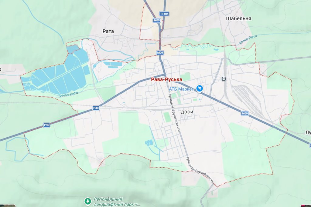 Реклама на білбордах у місті Рава-Руська Львівської області