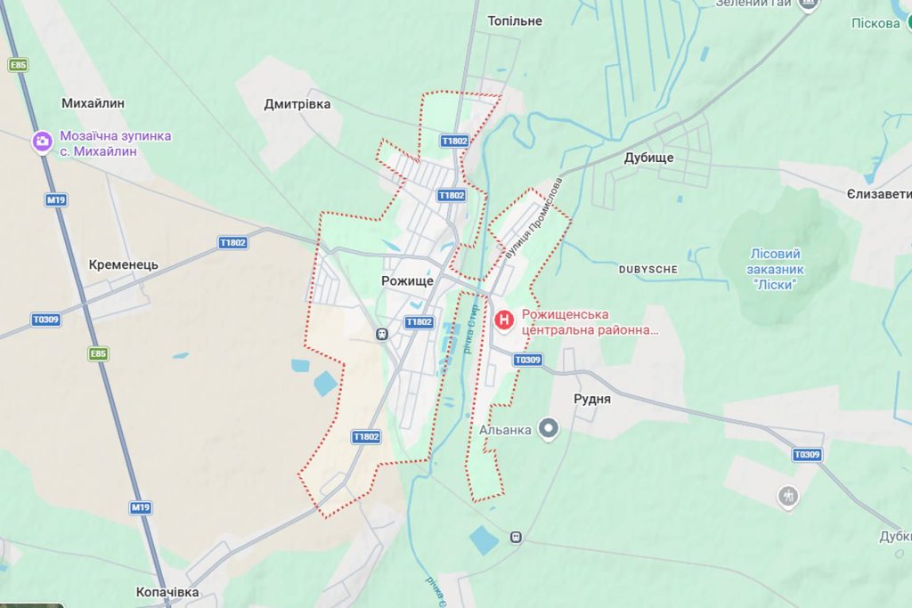 Оренда білбордів у місті Рожище Волинської області