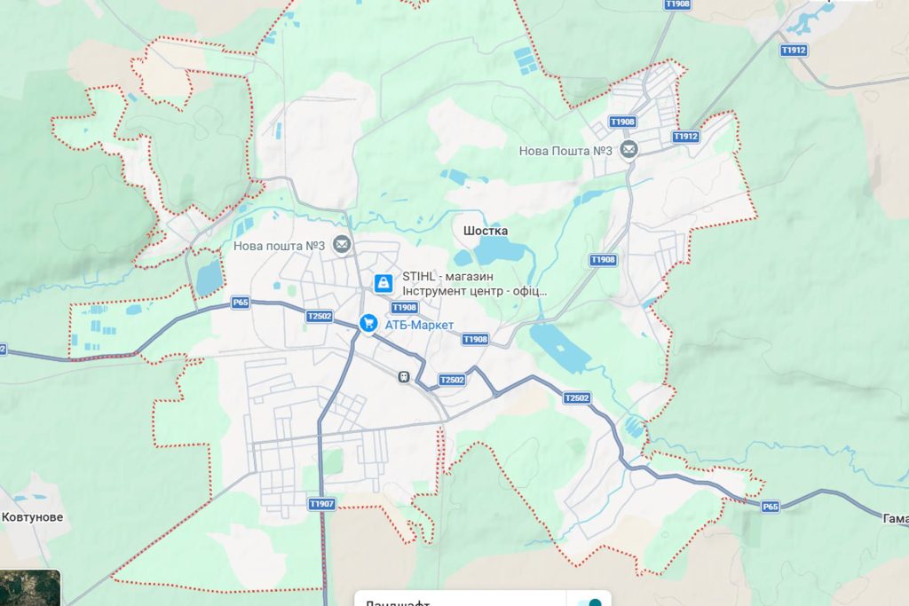 Реклама на білбордах у місті Шостка Сумської області