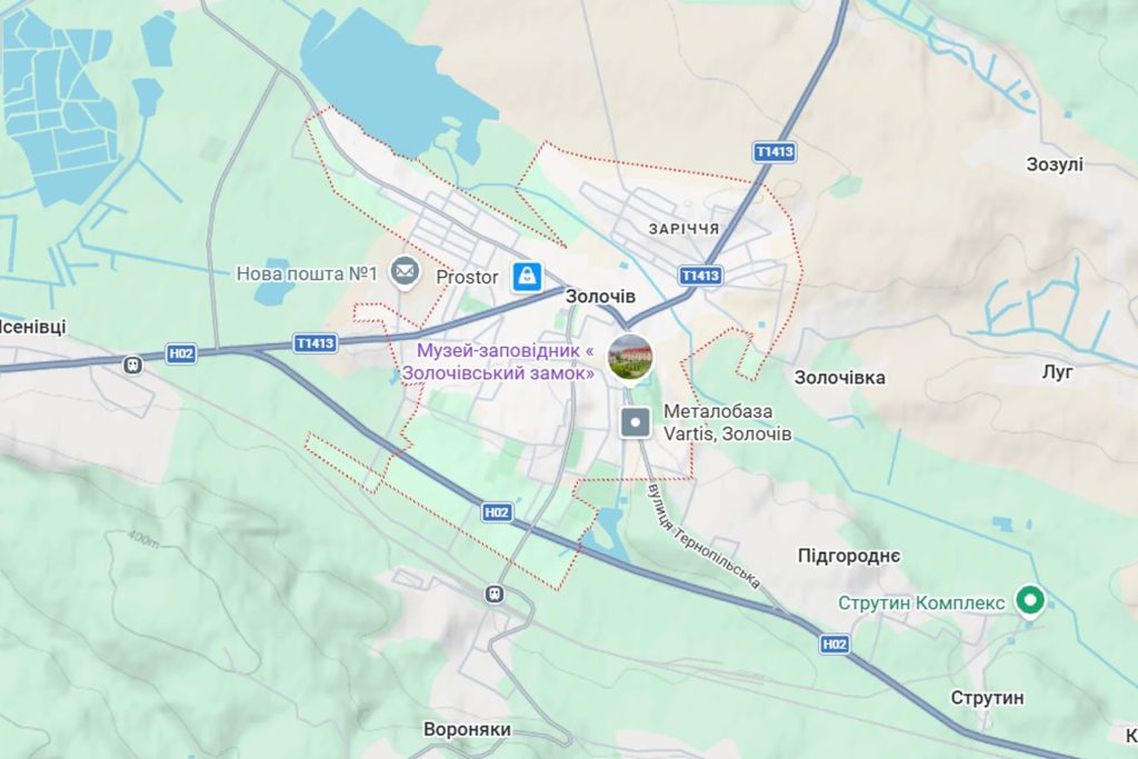 Реклама на білбордах у місті Золочів Львівської області