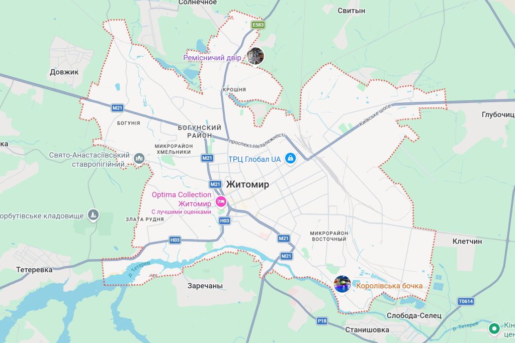 Аренда билбордов в городе Житомир и области
